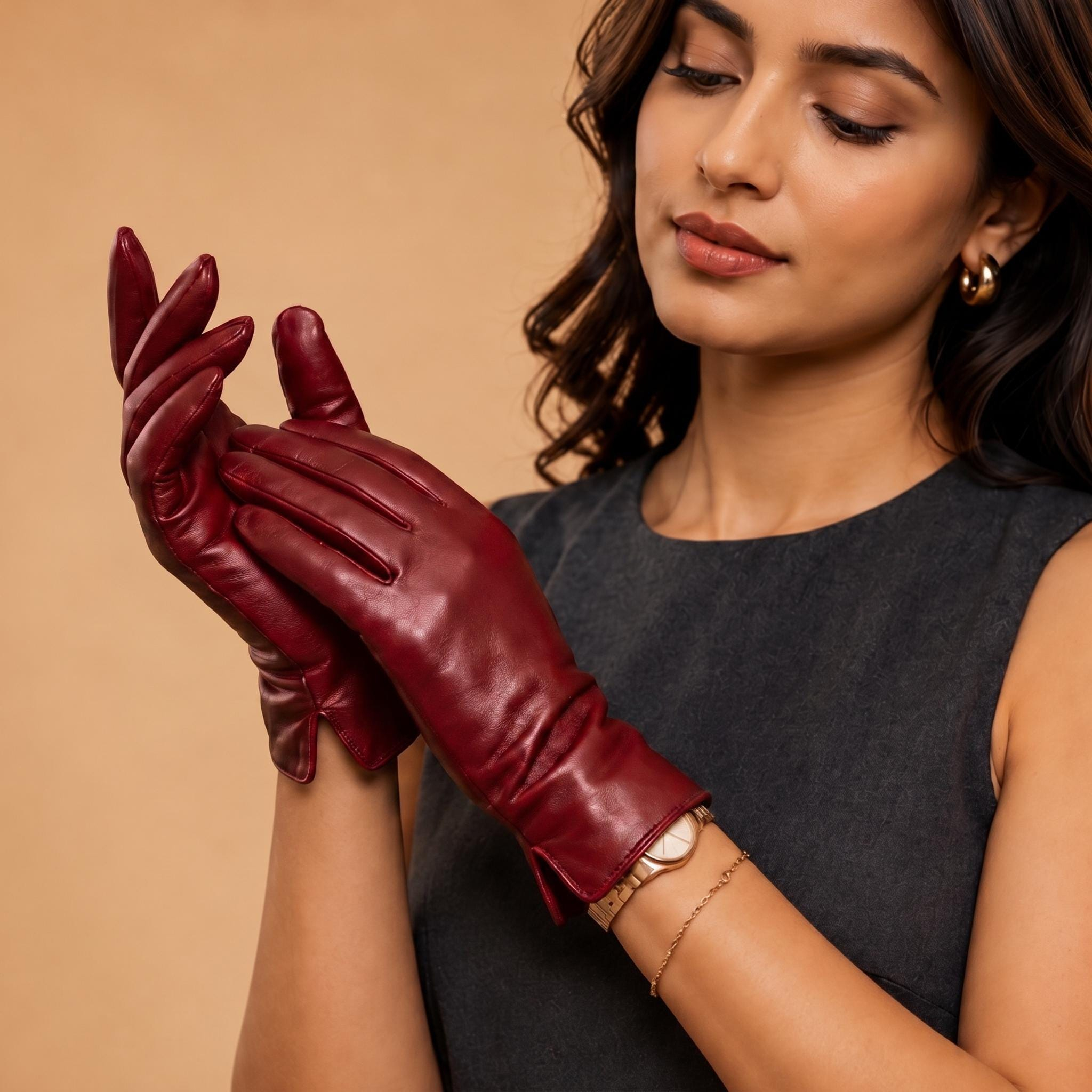 Stylish Full-Finger Dress Gloves